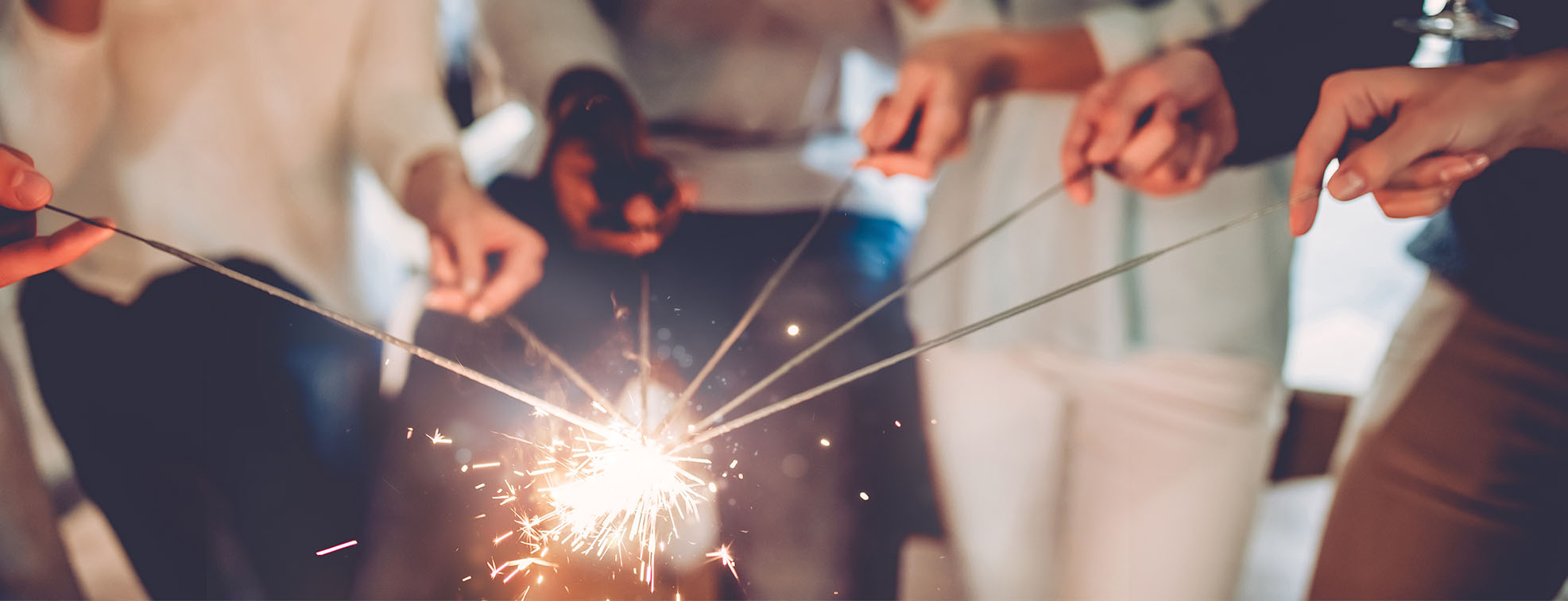 People playing with fireworks