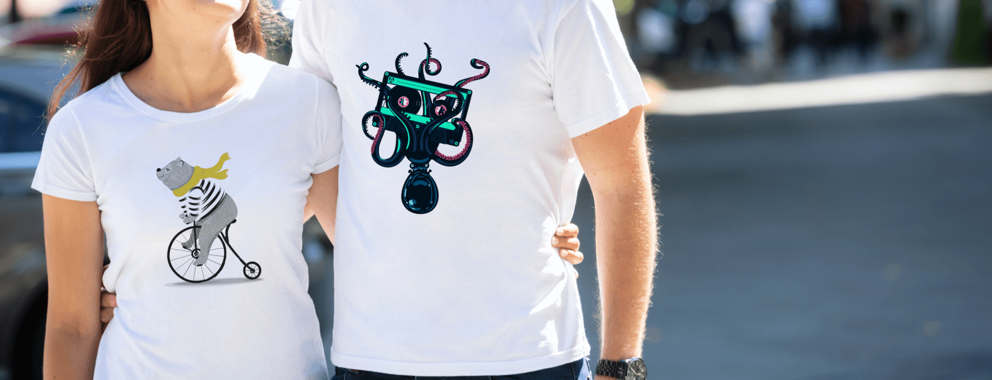 T-shirts design ideas with fun illustrations for women and men